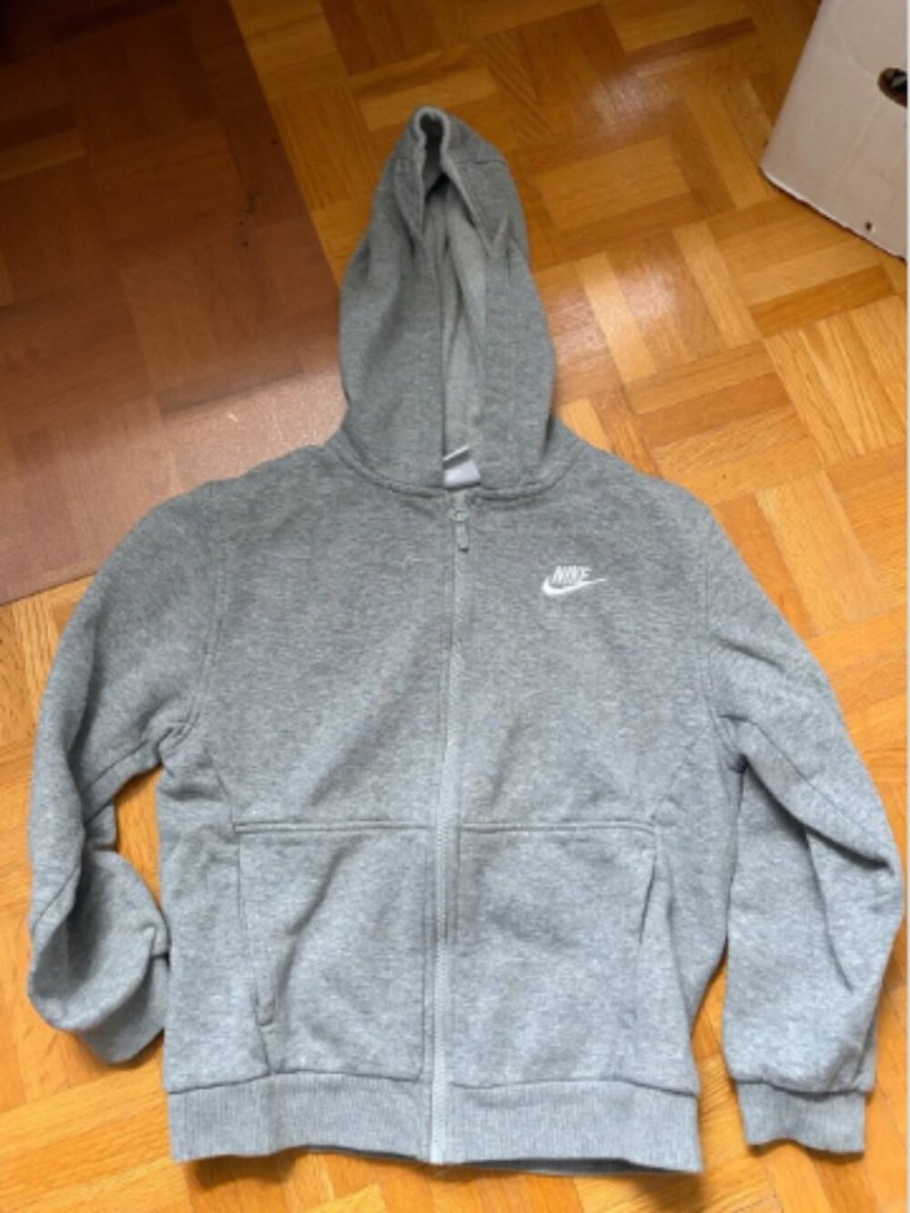 Nike Gray Full-Zip Hooded Sweatshirt